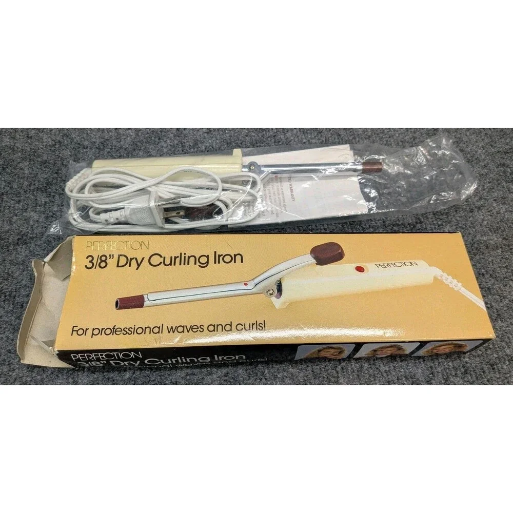 Vintage Perfection 3/8” Dry Curling Iron NOS New In Box Model H53A-0165